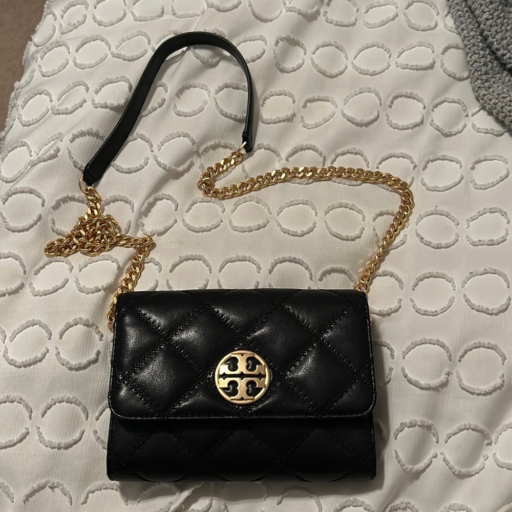 Small black Tory Burch shoulder/crossbody bag!